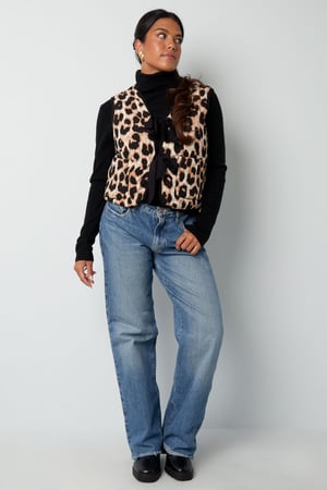 Gilet con fiocchi e stampa pantera h5 Immagine7